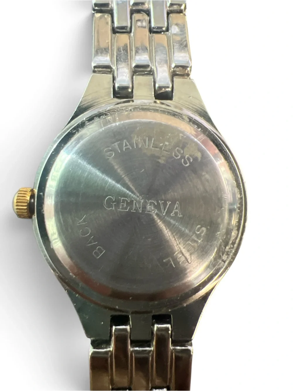 Geneva Women's Two Tone Blue Dial Quartz Bracelet Watch Gold Silver Tone